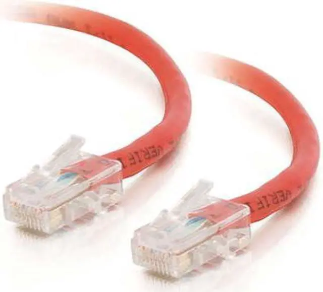 Main image of C2G 24510 Cat5e Crossover Cable - Non-Booted Unshielded Network Patch Cable, Red (7 Feet, 2.13 Meters)