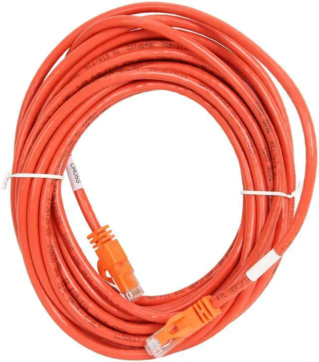 Alt view image 2 of 3 - C2G 27895 Cat6 Crossover Cable - Snagless Unshielded Network Patch Cable, Orange (25 Feet, 7.62 Meters)