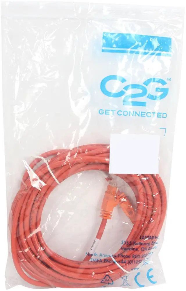Alt view image 3 of 3 - C2G 27895 Cat6 Crossover Cable - Snagless Unshielded Network Patch Cable, Orange (25 Feet, 7.62 Meters)