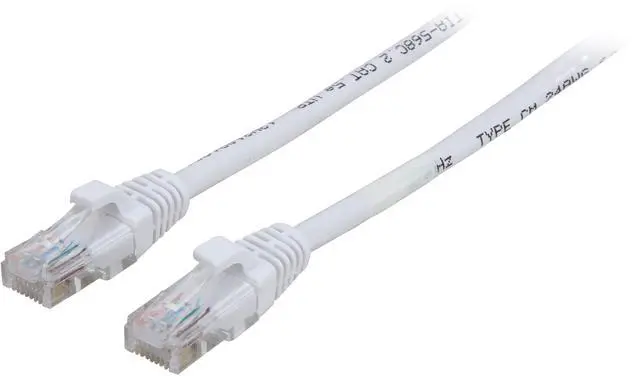 Main image of C2G 19479 Cat5e Cable - Snagless Unshielded Ethernet Network Patch Cable, White (3 Feet, 0.91 Meters)