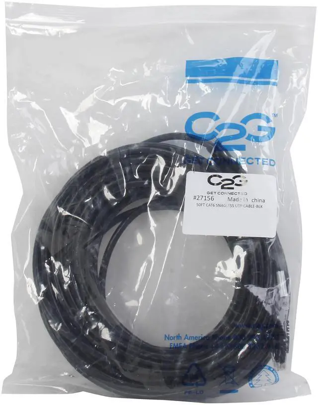 Alt view image 3 of 3 - C2G 27156 Cat6 Cable - Snagless Unshielded Ethernet Network Patch Cable, Black (50 Feet, 15.24 Meters)