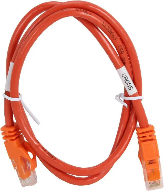 Alt view image 2 of 3 - C2G 27891 Cat6 Crossover Cable - Snagless Unshielded Network Patch Cable, Orange (3 Feet, 0.91 Meters)