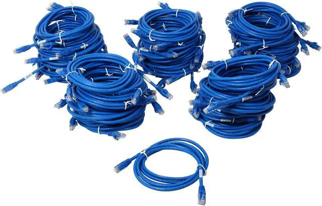 Alt view image 2 of 3 - C2G 29008 Cat6 Cables - Snagless Unshielded Ethernet Network Patch Cable Multipack (50 Pack) Blue (7 Feet, 2.13 Meters)