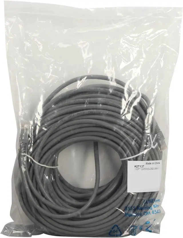 Alt view image 3 of 3 - C2G 27137 Cat6 Cable - Snagless Unshielded Ethernet Network Patch Cable, Gray (100 Feet, 30.48 Meters)