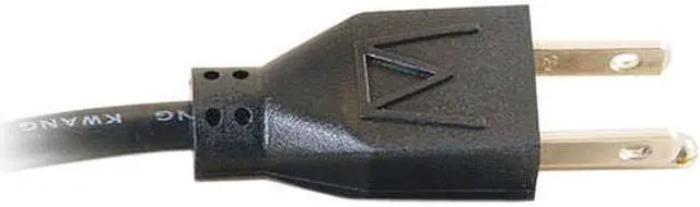 Alt view image 4 of 4 - C2G 03114 18 AWG Outlet Saver Power Extension Cord (NEMA 5-15P to NEMA 5-15R) TAA Compliant, Black (3 Feet, 0.91 Meters)