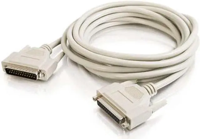 Alt view image 3 of 3 - C2G 02660 DB25 M/F Serial RS232 Extension Cable, Beige (25 Feet, 7.62 Meters)