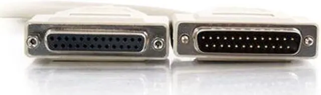 Alt view image 2 of 3 - C2G 02660 DB25 M/F Serial RS232 Extension Cable, Beige (25 Feet, 7.62 Meters)