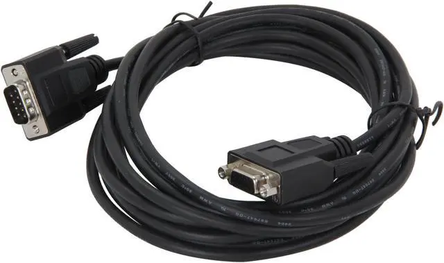 Alt view image 2 of 3 - C2G 52032 DB9 M/F Serial RS232 Extension Cable, Black (15 Feet, 4.57 Meters)