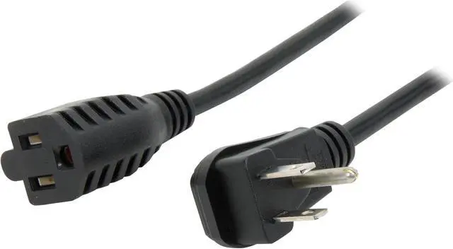 Main image of C2G 29814 18 AWG Flat Plug Power Strip Plus - NEMA 5-15P to NEMA 5-15R, TAA Compliant, Black (3 Feet, 0.91 Meters)