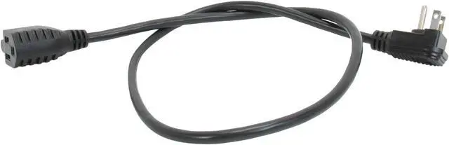 Alt view image 2 of 3 - C2G 29814 18 AWG Flat Plug Power Strip Plus - NEMA 5-15P to NEMA 5-15R, TAA Compliant, Black (3 Feet, 0.91 Meters)