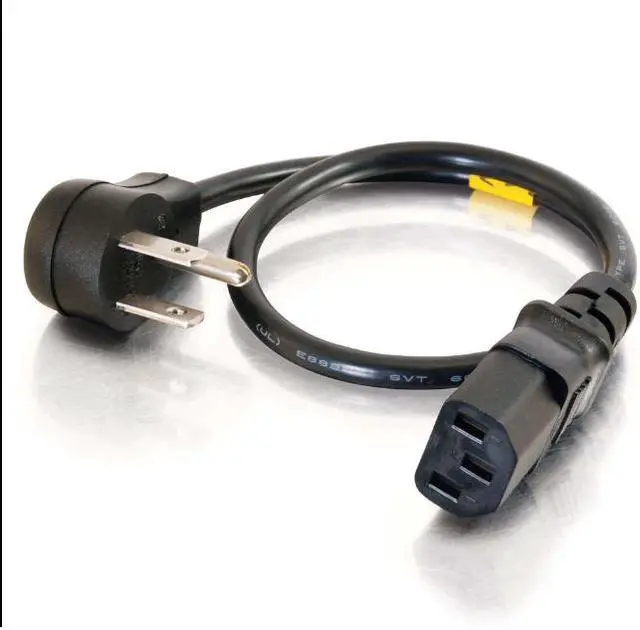 Main image of C2G 27900 18 AWG Universal Flat Panel TV Power Cord - NEMA 5-15P to IEC320C13, TAA Compliant, Black (1.5 Feet, 0.45 Meters)