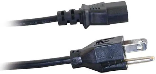 Alt view image 3 of 5 - C2G 27901 18 AWG Universal Flat Panel TV Power Cord - NEMA 5-15P to IEC320C13, TAA Compliant, Black (3 Feet, 0.91 Meters)
