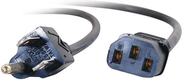 Alt view image 4 of 5 - C2G 27901 18 AWG Universal Flat Panel TV Power Cord - NEMA 5-15P to IEC320C13, TAA Compliant, Black (3 Feet, 0.91 Meters)