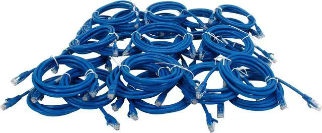 Alt view image 2 of 3 - C2G 29007 Cat6 Cables - Snagless Unshielded Ethernet Network Patch Cable Multipack (25 Pack) Blue (7 Feet, 2.13 Meters)