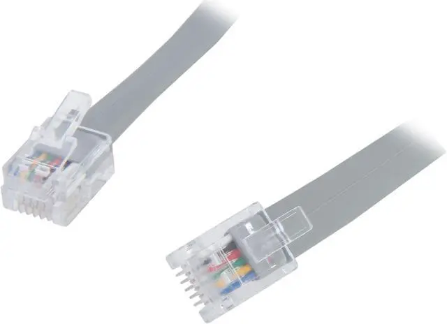 Main image of C2G 09599 RJ12 Modular Telephone Cable, Silver (14 Feet, 4.26 Meters)