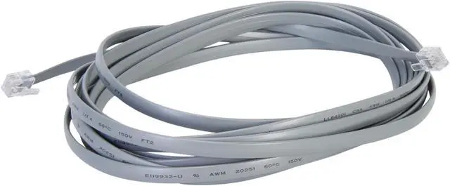 Alt view image 2 of 3 - C2G 09599 RJ12 Modular Telephone Cable, Silver (14 Feet, 4.26 Meters)