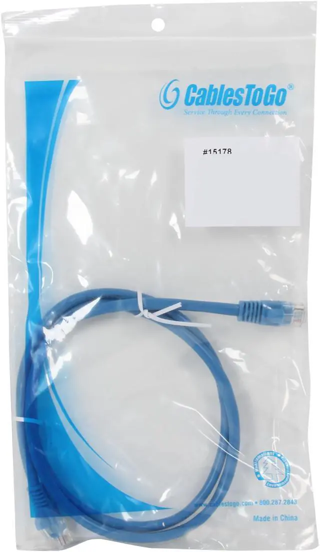 Alt view image 3 of 3 - C2G 15178 Cat5e Cable - Snagless Unshielded Ethernet Network Patch Cable, Blue (3 Feet, 0.91 Meters)