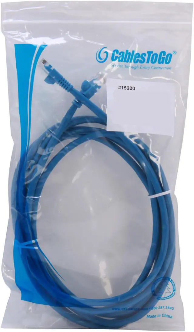Alt view image 3 of 3 - C2G 15200 Cat5e Cable - Snagless Unshielded Ethernet Network Patch Cable, Blue (10 Feet, 3.04 Meters)
