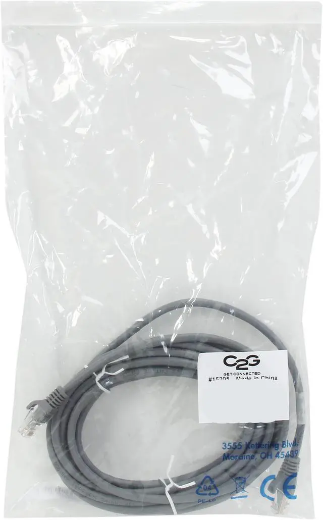 Alt view image 3 of 3 - C2G 15205 Cat5e Cable - Snagless Unshielded Ethernet Network Patch Cable, Gray (14 Feet, 4.26 Meters)