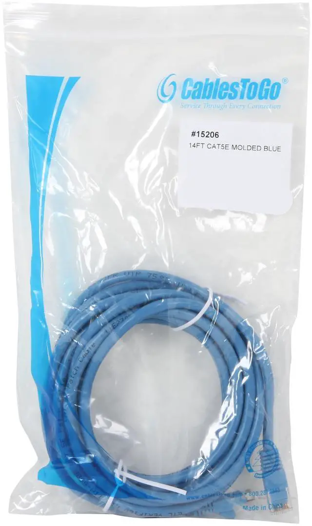 Alt view image 3 of 3 - C2G 15206 Cat5e Cable - Snagless Unshielded Ethernet Network Patch Cable, Blue (14 Feet, 4.26 Meters)
