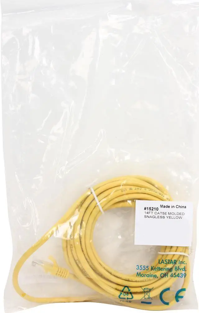 Alt view image 3 of 3 - C2G 15210 Cat5e Cable - Snagless Unshielded Ethernet Network Patch Cable, Yellow (14 Feet, 4.26 Meters)