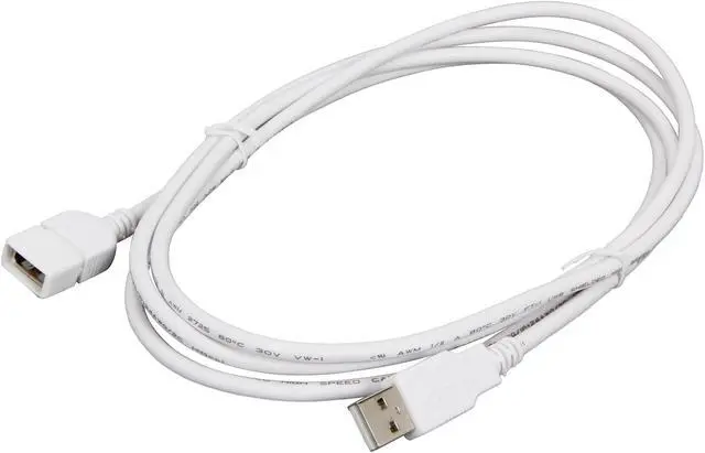 Alt view image 2 of 3 - C2G 19018 USB Extension Cable - USB 2.0 A Male to A Female Extension Cable, White (6.6 Feet, 2 Meters)