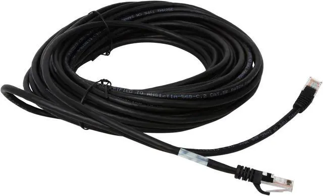 Alt view image 2 of 3 - C2G 20038 50ft Cat5E 350 MHz Snagless Patch Cable - Black