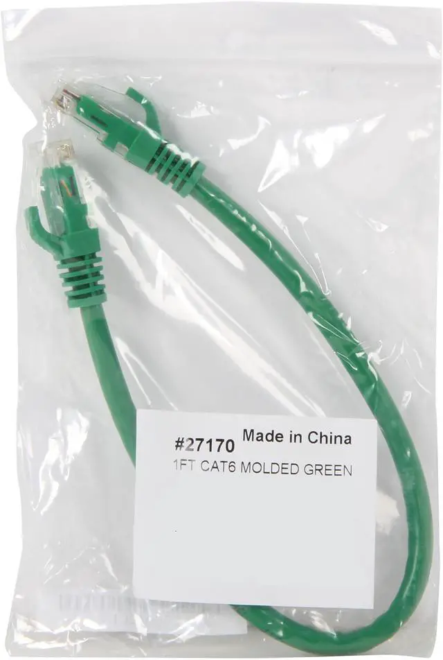 Alt view image 3 of 3 - C2G 27170 Cat6 Cable - Snagless Unshielded Ethernet Network Patch Cable, Green (1 Foot, 0.30 Meters)