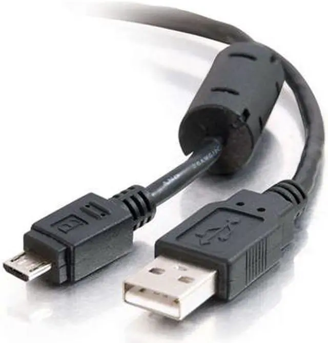 Alt view image 2 of 2 - C2G 27365 Micro USB Cable - USB 2.0 A Male to Micro-USB B Male Cable, Black (6.6 Feet, 2 Meters)
