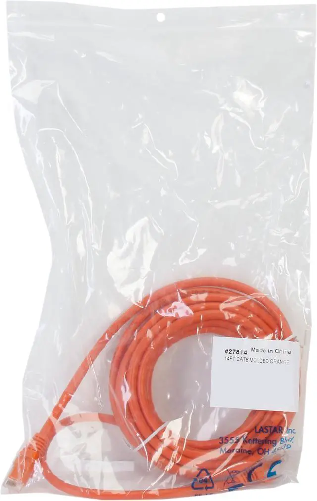 Alt view image 3 of 3 - C2G 27814 Cat6 Cable - Snagless Unshielded Ethernet Network Patch Cable, Orange (14 Feet, 4.26 Meters)