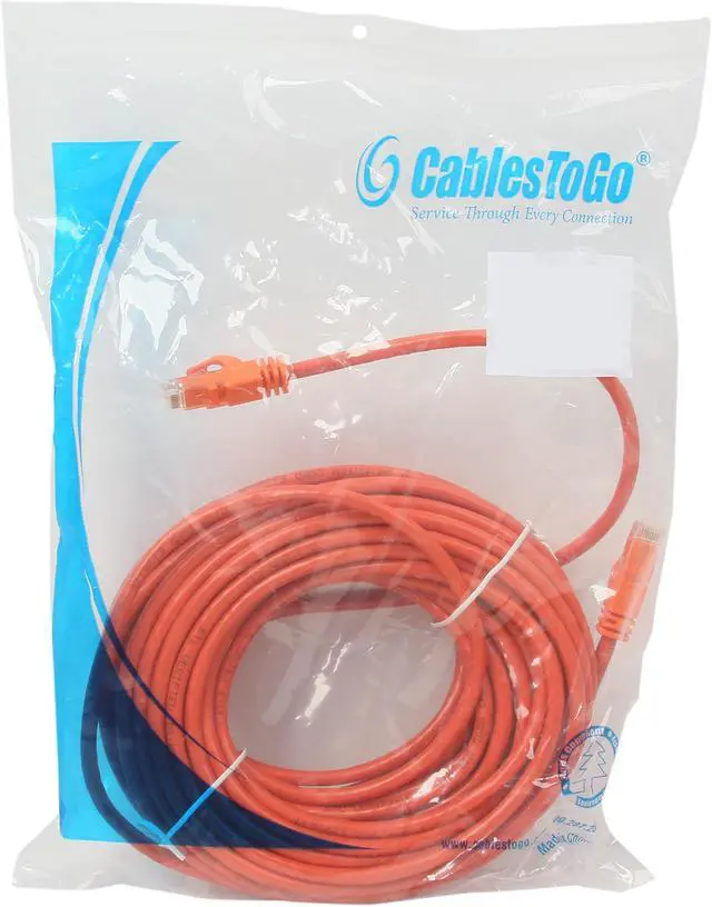 Alt view image 3 of 3 - C2G 27816 Cat6 Cable - Snagless Unshielded Ethernet Network Patch Cable, Orange (50 Feet, 15.24 Meters)