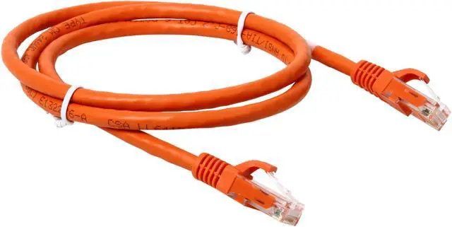 Alt view image 2 of 3 - C2G 27811 Cat6 Cable - Snagless Unshielded Ethernet Network Patch Cable, Orange (3 Feet, 0.91 Meters)
