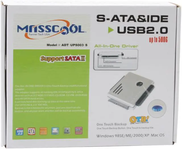 Alt view image 6 of 6 - MASSCOOL ADT-UPS003-S IDE & SATA To USB 2.0 Adapter