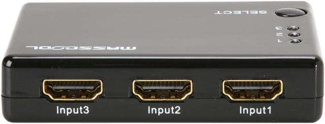 Alt view image 6 of 6 - MASSCOOL HS-MA103 Mini HDMI Amplifier Switch 3 in 1 out