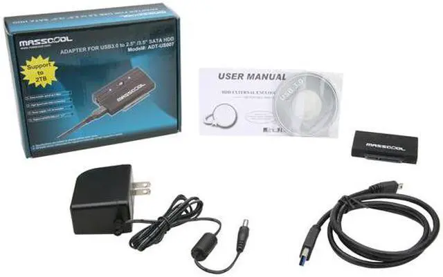 Alt view image 5 of 5 - MASSCOOL ADT-US007 USB 3.0 to 2.5"/3.5"SATA HDD Adapter