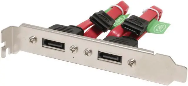 Alt view image 5 of 5 - Athena Power CABLE-EXTSATA2 1 ft. SATA Internal to External Port w/Slot plate Converter