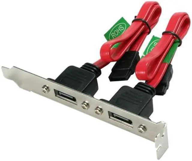 Alt view image 2 of 5 - Athena Power CABLE-EXTSATA2 1 ft. SATA Internal to External Port w/Slot plate Converter