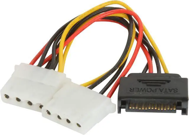 Main image of Athena Power CABLE-S15M42 5 + 5 in.  SATA 15pin to Dual Molex 4pin Cable