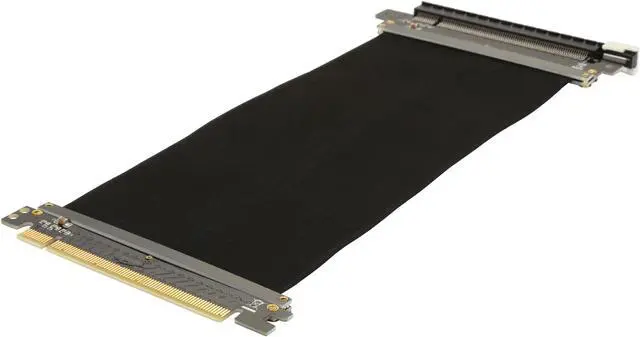 Main image of Athena Power 200mm/7.87" CABLE-PCIE16A1-20V2 GPU Server / Gaming PCI-E x16 to x16 3.0 Extender Riser Cable Female to Male