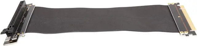 Alt view image 3 of 7 - Athena Power 200mm/7.87" CABLE-PCIE16A1-L20V2 90-Degree Left Angle Flexible GPU Server / Gaming PCI-E x16 to x16 3.0 Extender Riser Cable Female to Male