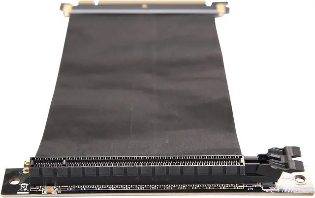 Alt view image 4 of 7 - Athena Power 200mm/7.87" CABLE-PCIE16A1-L20V2 90-Degree Left Angle Flexible GPU Server / Gaming PCI-E x16 to x16 3.0 Extender Riser Cable Female to Male