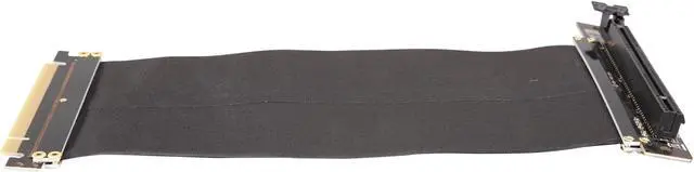 Alt view image 5 of 7 - Athena Power 200mm/7.87" CABLE-PCIE16A1-L20V2 90-Degree Left Angle Flexible GPU Server / Gaming PCI-E x16 to x16 3.0 Extender Riser Cable Female to Male