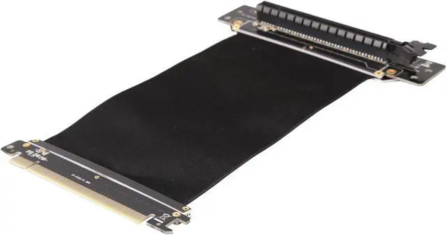 Main image of Athena Power 150mm/5.91" CABLE-PCIE16A1-L15V2 90-Degree Left Angle Flexible GPU Server / Gaming PCI-E x16 to x16 3.0 Extender Riser Cable Female to Male