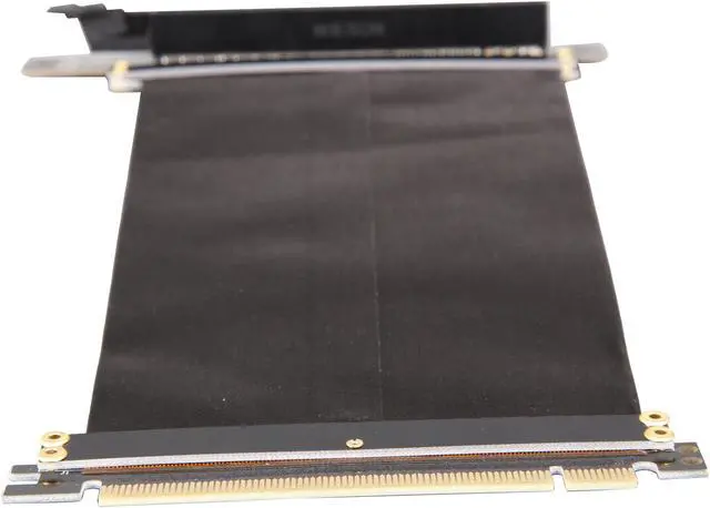 Alt view image 2 of 7 - Athena Power 150mm/5.91" CABLE-PCIE16A1-L15V2 90-Degree Left Angle Flexible GPU Server / Gaming PCI-E x16 to x16 3.0 Extender Riser Cable Female to Male