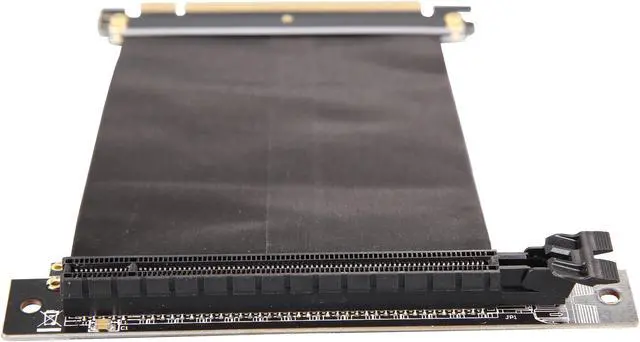 Alt view image 4 of 7 - Athena Power 150mm/5.91" CABLE-PCIE16A1-L15V2 90-Degree Left Angle Flexible GPU Server / Gaming PCI-E x16 to x16 3.0 Extender Riser Cable Female to Male