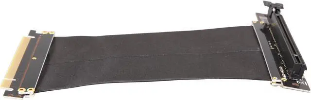 Alt view image 5 of 7 - Athena Power 150mm/5.91" CABLE-PCIE16A1-L15V2 90-Degree Left Angle Flexible GPU Server / Gaming PCI-E x16 to x16 3.0 Extender Riser Cable Female to Male