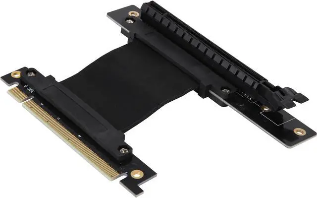 Main image of Athena Power CABLE-PCIE16A1-R5V2 Focus 1U/2U Chassis, 50mm Straight PCI-E x16, PCIe 3.0 High Quality Flexible EMI Shielded Ribbon 90-Degree Right Angle Riser Cable, Wide Range Verticle Mounting GPU Support