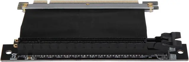 Alt view image 5 of 6 - Athena Power CABLE-PCIE16A1-L5V2 Focus 1U/2U Chassis, 50mm Straight PCI-E x16 PCIe 3.0 High Quality Flexible EMI Shielded Ribbon 90-Degree Left Angle Riser Cable, Wide Range Verticle Mounting GPU Support