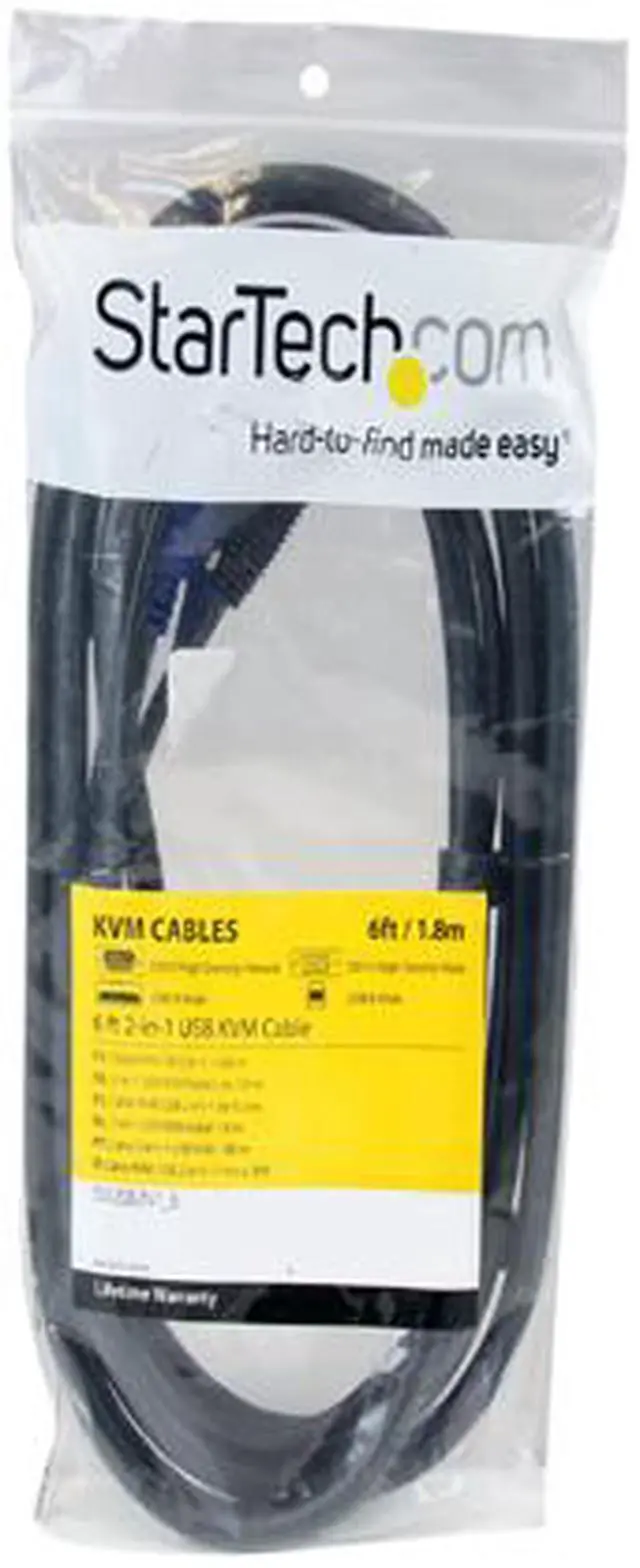 Alt view image 6 of 6 - StarTech.com 6 ft. USB+VGA 2-in-1 KVM Switch Cable SVUSB2N1_6