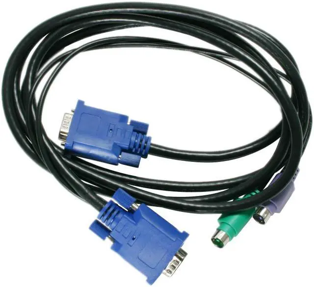 Alt view image 3 of 4 - StarTech.com 6 ft. Ultra-Thin PS/2 3-in-1 KVM Cable, Black SVECON6
